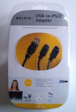 Belkin USB-to-PS/2 Adapter Connect PS/2 Mouse & Keyboard through USB NEW SEALED picture
