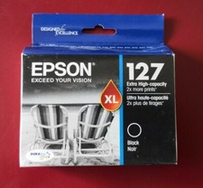 04-2015 NIB GENUINE Epson Ink 127 T1271 BLACK workforce 545 630 645 NX530 NX625 picture