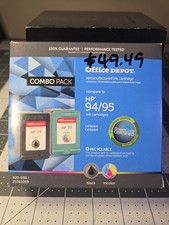 HP 94/95 Ink Cartridges Office Depot Tri-Color Black Combo Packs picture