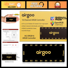 16-Port Magnetic USB ARGB Controller for SignalRGB & OpenRGB - RGB Lighting Hub picture