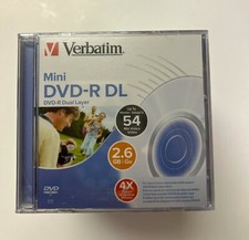 2 PCS Verbatim 2.6GB 4X Mini DVD-R DL Dual Layer Discs with Case For Camcorder picture