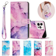 Marble Leather Wallet Cover Case For Google Pixel 8 9 11 10 Sony 1 5 10 Sharp picture