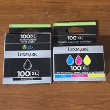 Lexmark 100XL High-Yield Ink Cartridge 4-Pack Cyan Magenta Yellow Black  Sealed picture