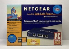 Netgear RP114 Web Safe Cable DSL Router 4-Port 10/100 Switch New Factory Sealed picture