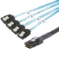 Mini SAS SFF-8087 to 4 SATA Forward Breakout Cable 1.6ft picture