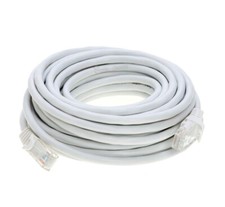 CAT5e Ethernet Patch Cable RJ-45 Network Cord White 25FT-200FT Multipack LOT picture