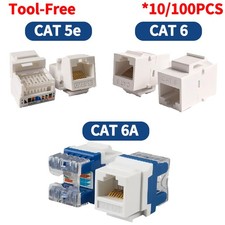 RJ45 Coupler CAT6A CAT6 CAT5E Snap-In 8P8C Ethernet Network Socket picture