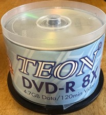 TEON DVD+R RW 8X 4.7GB Data/ 120min Video 40 Pack NEW picture