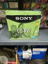 Sony CD - RW Blank Discs 700MB 80 Min Open Box with 8 Unused Discs picture