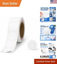 NTAG215 NFC Stickers 100 Pack, 25mm Programmable NFC Tags, 504 Bytes | Blank ... picture