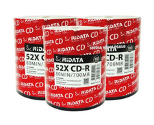 300 RIDATA 52X Blank CD-R CDR Branded Logo 700MB Recordable Media Disc 3x100pk picture