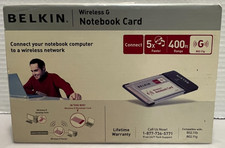 Belkin Wireless G Notebook Card F5D7010 PCMCIA WiFi Adapter Open Box picture