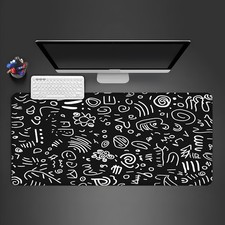 1pc Extra-Large Rubber Gaming Mouse Pad with a Graffiti-Style Design. It Featu picture