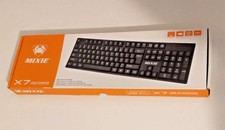 MIXIE X7 USB STANDARD CORDDED KEYBOARD - WIRED, ERGONOMIC, FULL SIZE - BLACK picture