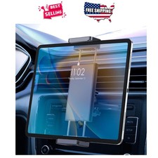 CD Slot Car Tablet Holder 4-11in Adjustable 360° Rotating Mount for Phone Black picture