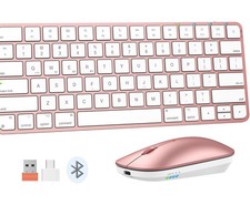 MEETION Wireless Bluetooth Keyboard and Mouse for Mac, Multi Device,rechargeable picture