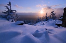 Landscape snow winter Custom Gaming Mat Desk picture