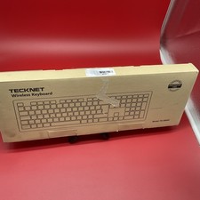 TECKNET Bluetooth Keyboard Rechargeable, 4-Device Free Silver&Grey TK-KB005 picture