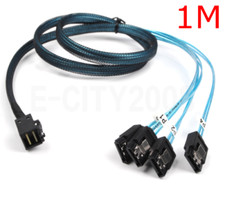 Mini SAS SFF-8643 to 4 SATA 7Pin Hard Disk 6Gbps Data Server Raid Cable 1M picture