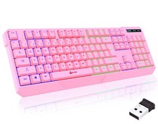 KLIM Chroma Wireless Gaming Keyboard RGB - New Version 2024 - Long-Lasting Re... picture