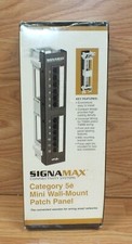 Signamax Wallmount Mini CAT 5e Patch Panels with 89D Bracket *Brand new In Box*  picture