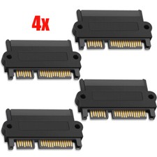 4PCS SFF-8482 SAS To SATA 22 Pin Angle 180 Degree Hard Disk Adapter NEW picture