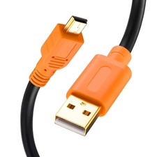 Tan QY Mini USB Cable 10Ft, USB 2.0 Type A to Mini B Cable Male Cord for GoPro H picture
