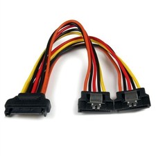 StarTech 6in Latching SATA Power Y Splitter Cable Adapter - M/F (PYO2LSATA) picture