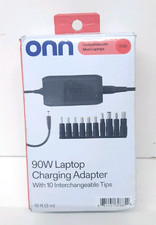 onn 90W Laptop Charger with 10 Interchangeable Tips, 10ft Power Cord,for HP,Dell picture