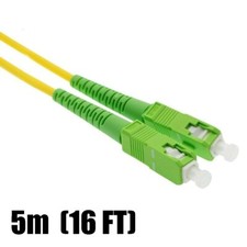 5M 16FT SC/APC to SC/APC Fiber Optic Simplex Singlemode OFNR Optical Patch Cable picture