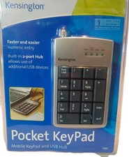 Kensington Pocket KeyPad w/ USB Ports Wired USB Number Pad 33006 New picture