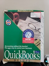 New Vintage Intuit QuickBooks Deluxe CD ROM Version With QuickBooks Plus LOOK picture
