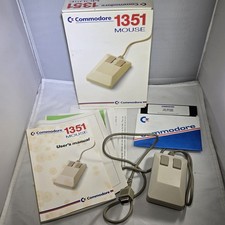 Commodore 1351 Mouse for Commodore 64/64C/128 w/ Box, Manuals, & Utility Disk picture