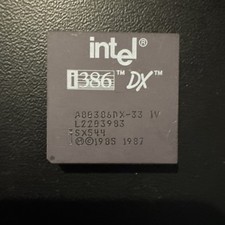 Intel 386DX-33Mhz Gold PGA Processor SX544 CPU i386 80386 386DX 386 picture
