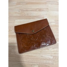 Patricia Nash Midi Tech Portfolio Tablet Sleeve Embossed Floral Leather picture