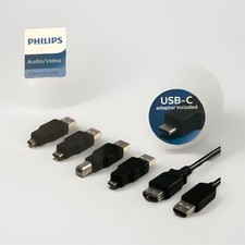 Philips Universal USB Adapter Set Black with USB-C Adapter Included picture