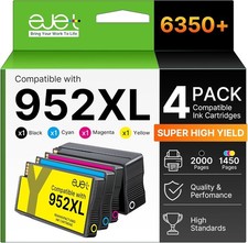 ejet 952XL Ink 4-Pack High Yield Compatible for HP OfficeJet Pro Printers picture