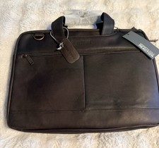 Kenneth Cole Reaction Brown Genuine Leather Briefcase/Laptop Bag No. 529601 picture