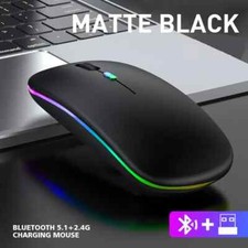 2.4GHz Bluetooth Wireless Optical Mouse USB Rechargeable RGB Mice for PC Laptop picture