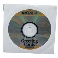 PROVENTURE Greeting Cards CD-ROM 1999 Disk Only Pre-owned Vintage Software  picture