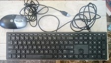 HP Wired Keyboard and Mouse Bundle USB Black Silver Standard QWERTY English picture