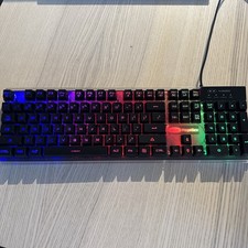 MageGee K1 Mechanical Gaming Keyboard Wired Clear Case RGB Backlit 104 Keys picture