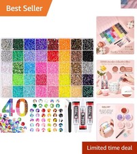 40000Pcs 40 Colors Resin Jelly Rhinestones for Bedazzling Kit 3Mm Gems | picture