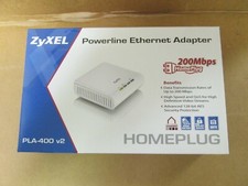 ZyXEL PLA-400 V2 HOMEPLUG POWERLINE ETHERNET ADAPTER NEW picture
