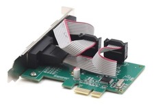 Syba Dual-Port RS-232 DB9 PCI Express x1 Controller Card P/N: SI-PEX15037 Tested picture