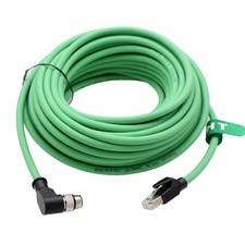 HangTon Ethernet Cable M12 4 Pin D Code Right Angle to RJ45 for Profinet Ethe... picture