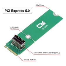 CY PCI-E 5.0 4.0 M.2 M-key to MCIO Mini Cool Edge IO Female Host Adapter for SSD picture