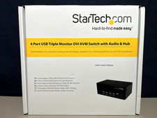 Star Tech 4 Port USB Triple Monitor DVI KVM Switch #SV431TDVIUA picture