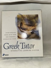 New Greek Tutor Interactive Learning System-CD-ROM-Flash Cards New Open Box picture