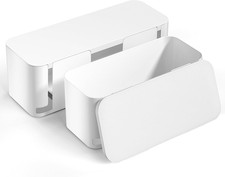 2 Pack Cable Management Box, Pet Safe Cord Organizer for Home Office, Childproof picture